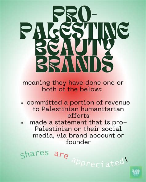 pro palestinian brands.